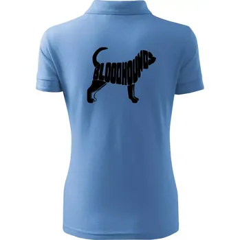 Bloodhound nápis v těle - Polokošile dámská Pique Polo - XS ( Pyžamově modrá )