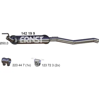 Tlumič výfuku Zadní tlumič výfuku ERNST 142199
