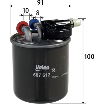 Filtr do auta Palivový filtr VALEO 587612