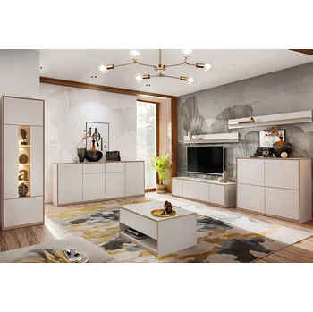 Obývací stěna Mebel Bos Obývací sestava bílá Complex Bílá