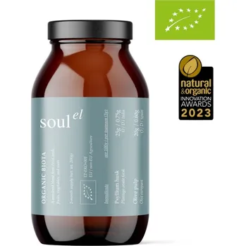 Soulel Biota Bio prášek pro podporu zažívání s obsahem prebiotik a fermentů 200 g