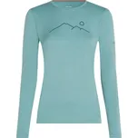 Dámské triko dlouhý rukáv ICEBREAKER W MER 200 OASIS LS CREWE RAINER RIDG velikost M