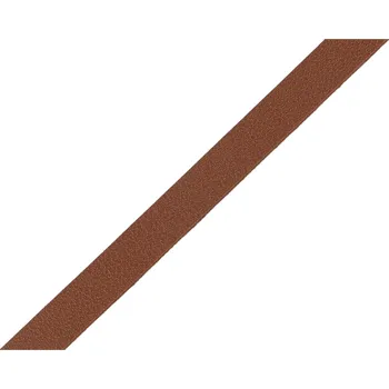 Ucha na tašky z eko kůže šíře 10 mm - polotovar, barva 7 hnědá