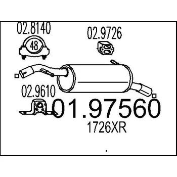 Tlumič výfuku Zadní tlumič výfuku MTS 01.97560