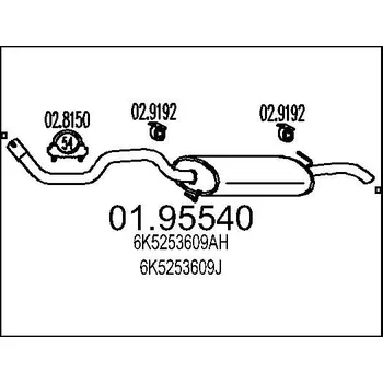 Tlumič výfuku Zadní tlumič výfuku MTS 01.95540