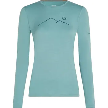 Dámská móda Dámské triko dlouhý rukáv ICEBREAKER W MER 200 OASIS LS CREWE RAINER RIDG velikost S