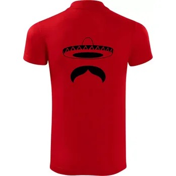 Pánská košile Mexican Mustache - Polokošile Victory sportovní (dresovina) - L ( Červená )