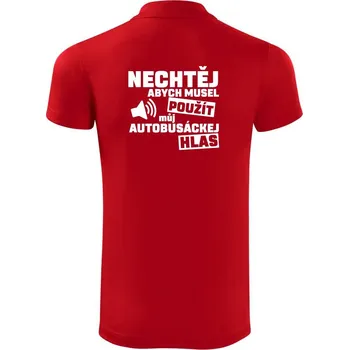 Pánská košile Autobus - hlas - Polokošile Victory sportovní (dresovina) - L ( Červená )