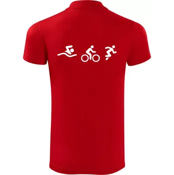 Pánská košile Triathlon postavy - Polokošile Victory sportovní (dresovina) - M ( Červená )