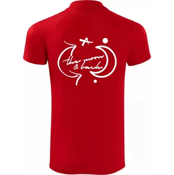 Pánská košile The moon and back - Polokošile Victory sportovní (dresovina) - M ( Červená )