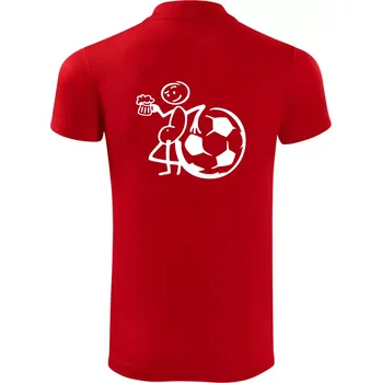 Pánská košile Velký fotbalista - Polokošile Victory sportovní (dresovina) - 3XL ( Červená )