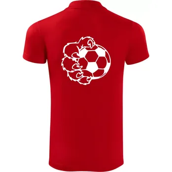 Pánská košile Medvědí tlapa fotbal - Polokošile Victory sportovní (dresovina) - XL ( Červená )