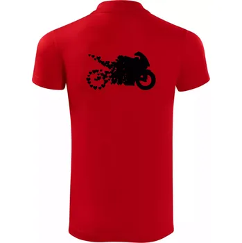 Pánská košile Moto love - Polokošile Victory sportovní (dresovina) - S ( Červená )