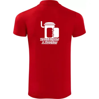 Pánská košile Nespěchat a kouřit - Polokošile Victory sportovní (dresovina) - 2XL ( Červená )