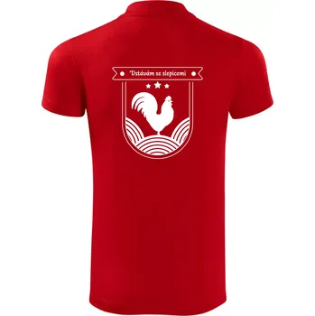 Pánská košile Vstávám se slepicemi - Polokošile Victory sportovní (dresovina) - L ( Červená )
