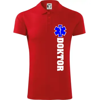 Pánská košile Hvězda života - doktor - Polokošile Victory sportovní (dresovina) - 3XL ( Červená )