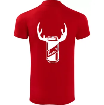 Pánská košile Pivo plechovka - Polokošile Victory sportovní (dresovina) - 2XL ( Červená )