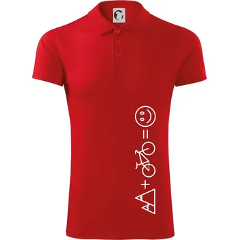 Pánská košile Hory kolo úsměv - Polokošile Victory sportovní (dresovina) - L ( Červená )