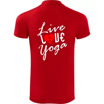 Pánská košile Live Love Yoga - Polokošile Victory sportovní (dresovina) - 3XL ( Červená )