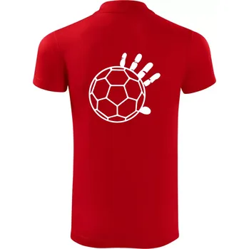 Pánská košile Házená míč ruka - Polokošile Victory sportovní (dresovina) - 2XL ( Červená )