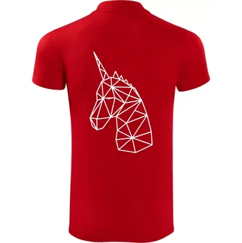 Pánská košile Geometrie - Jednorožec - Polokošile Victory sportovní (dresovina) - L ( Červená )