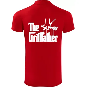 Pánská košile The Grillfather - Polokošile Victory sportovní (dresovina) - L ( Červená )