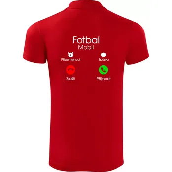 Pánská košile Fotbal volá - Polokošile Victory sportovní (dresovina) - M ( Červená )