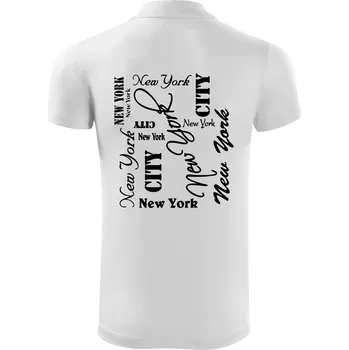 Pánská košile New York City font - Polokošile Victory sportovní (dresovina) - 3XL ( Bílá )