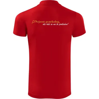 Pánská košile Nejsem gynekolog-zlatá - Polokošile Victory sportovní (dresovina) - XL ( Červená )