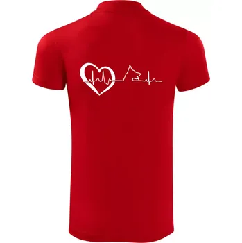 Pánská košile Německý ovčák ekg - Polokošile Victory sportovní (dresovina) - XL ( Červená )