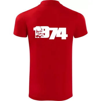 Pánská košile Husákovo dítě - 1974 - Polokošile Victory sportovní (dresovina) - S ( Červená )