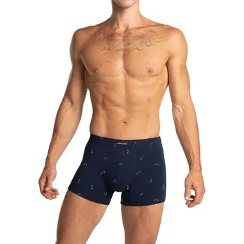 Boxerky Lama boxerky M-1074 SZ A'2 M-2XL černo-zelená L