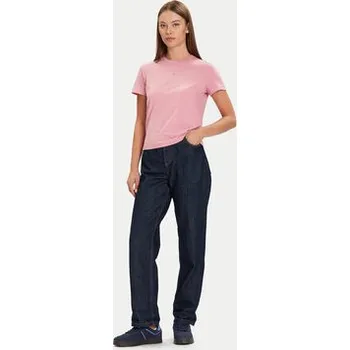Pánské oblečení Tommy Jeans T-Shirt Linear DW0DW21964 Růžová Regular Fit XL