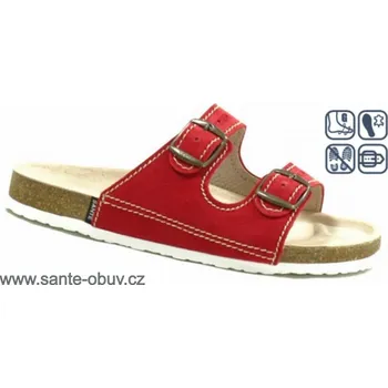 Dámská zdravotní obuv SANTÉ D/21/35/BP ČERVENÁ pantofel vel.36-42, SANTÉ D/21/35/BP ČERVENÁ