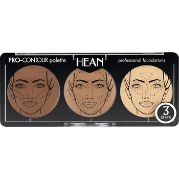Paletka dekorativní kosmetiky Hean paletka na konturování obličeje, 7 g