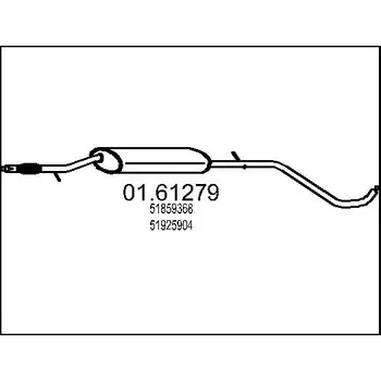 Tlumič výfuku Zadní tlumič výfuku MTS 01.61279
