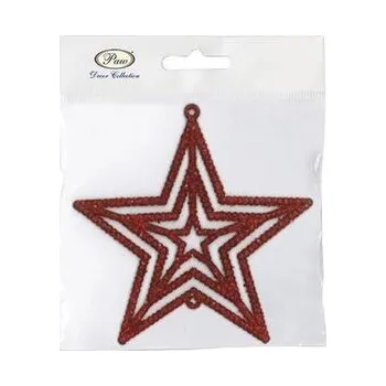 Vánoční dekorace PAW ADT015 červené hvězdy 6ks