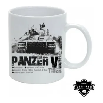 Hrnek Panzer VI Tiger - bílý-černý