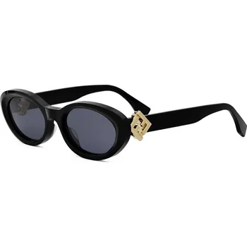 Sluneční brýle FENDI Diamonds Black Oval Sunglasses