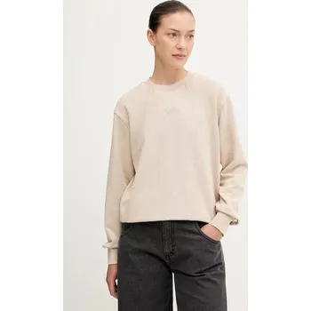 Dámská mikina Bavlněná mikina G-Star Washed a line script D27173.D969 béžová 80X, vel. XS