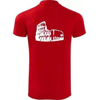Pánská košile Itálie Koloseum - Polokošile Victory sportovní (dresovina) - M ( Červená )