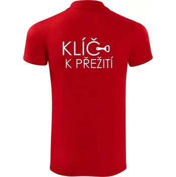 Pánská košile Klíč k přežití otvírák - Polokošile Victory sportovní (dresovina) - 3XL ( Červená )