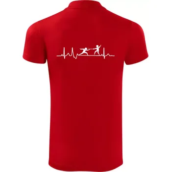 Pánská košile EKG šerm - Polokošile Victory sportovní (dresovina) - S ( Červená )