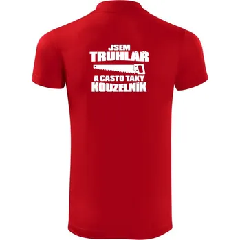 Pánská košile Truhlář kouzelník - Polokošile Victory sportovní (dresovina) - L ( Červená )