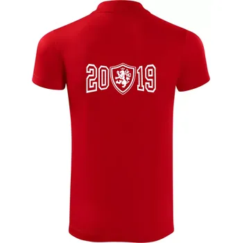 Pánská košile Narozeninový motiv - znak - 2019 - Polokošile Victory sportovní (dresovina) - M ( Červená )