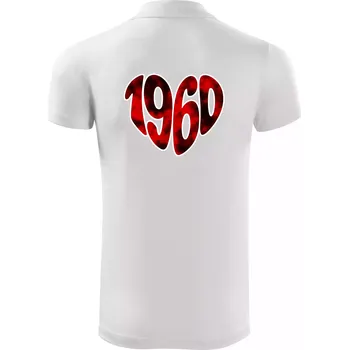 Pánská košile 1960 v srdci - Polokošile Victory sportovní (dresovina) - 3XL ( Bílá )