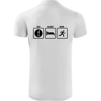 Pánská košile Eat sleep run čtverce - Polokošile Victory sportovní (dresovina) - 3XL ( Bílá )