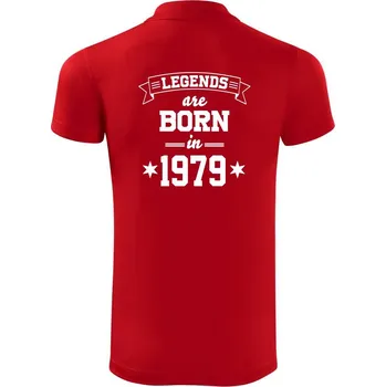 Pánská košile Legends are born in 1979 - Polokošile Victory sportovní (dresovina) - S ( Červená )