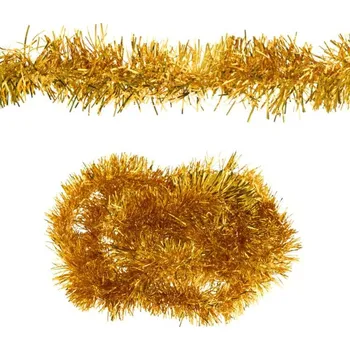 Vánoční dekorace Vánoční řetěz 50mm/180cm, zlatý