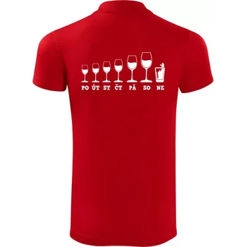 Pánská košile Evoluce víno celý týden - Polokošile Victory sportovní (dresovina) - 2XL ( Červená )